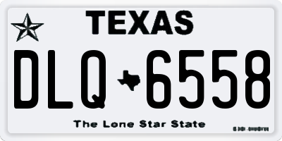 TX license plate DLQ6558