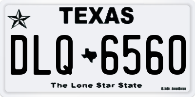 TX license plate DLQ6560