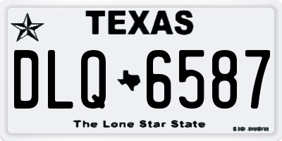 TX license plate DLQ6587