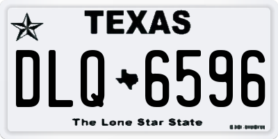 TX license plate DLQ6596
