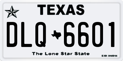 TX license plate DLQ6601