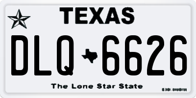 TX license plate DLQ6626