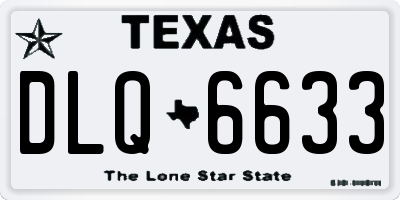 TX license plate DLQ6633