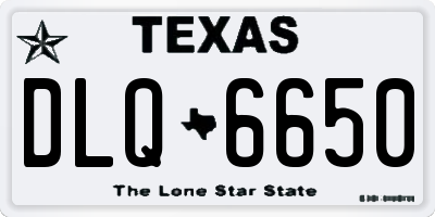 TX license plate DLQ6650