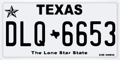 TX license plate DLQ6653