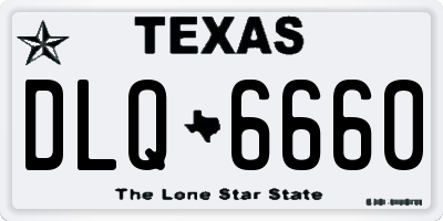 TX license plate DLQ6660