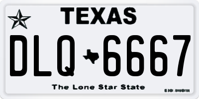 TX license plate DLQ6667