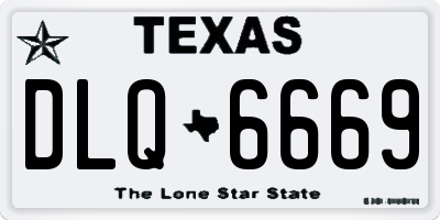 TX license plate DLQ6669
