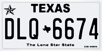 TX license plate DLQ6674