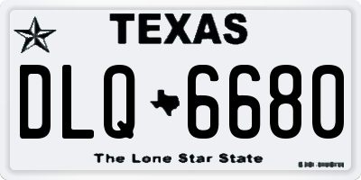 TX license plate DLQ6680