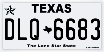 TX license plate DLQ6683