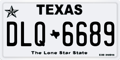 TX license plate DLQ6689