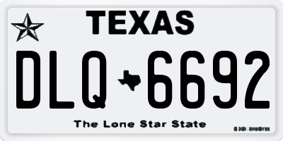 TX license plate DLQ6692