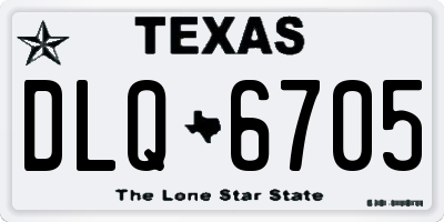 TX license plate DLQ6705