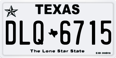 TX license plate DLQ6715