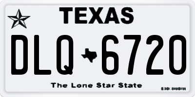 TX license plate DLQ6720
