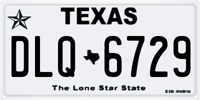 TX license plate DLQ6729
