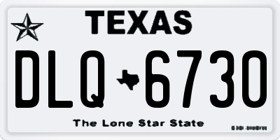 TX license plate DLQ6730