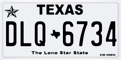 TX license plate DLQ6734