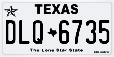 TX license plate DLQ6735