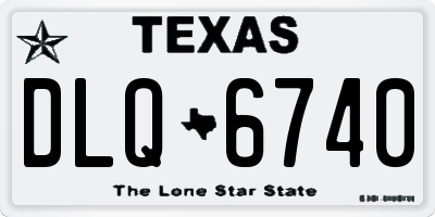 TX license plate DLQ6740