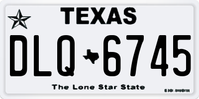 TX license plate DLQ6745