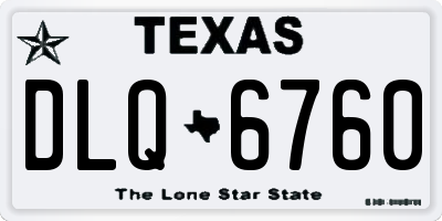 TX license plate DLQ6760