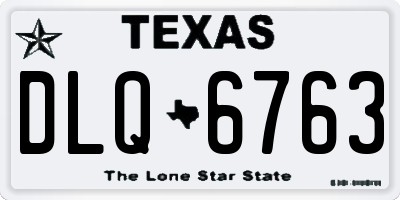 TX license plate DLQ6763