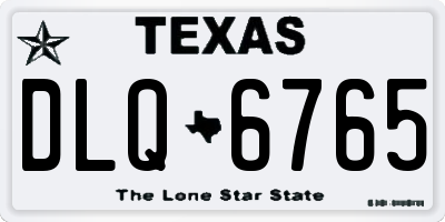 TX license plate DLQ6765
