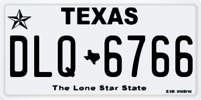 TX license plate DLQ6766