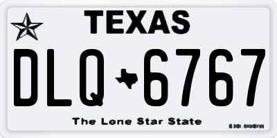 TX license plate DLQ6767
