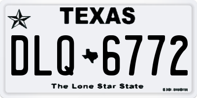 TX license plate DLQ6772