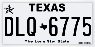 TX license plate DLQ6775