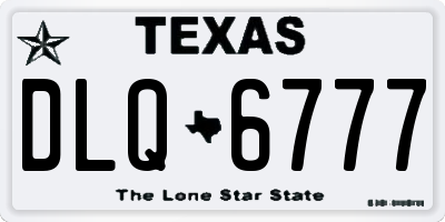 TX license plate DLQ6777
