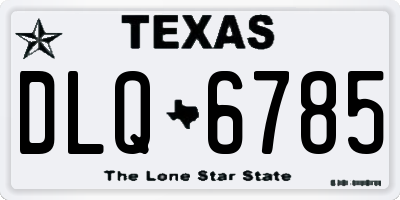 TX license plate DLQ6785