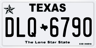 TX license plate DLQ6790