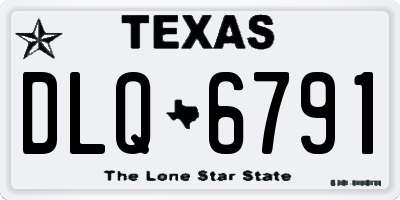 TX license plate DLQ6791