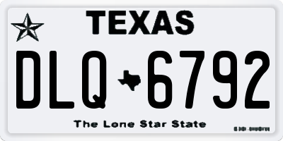 TX license plate DLQ6792