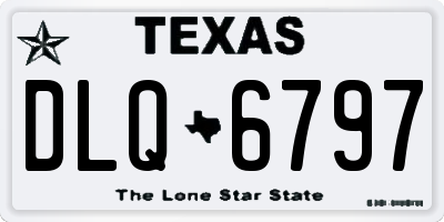 TX license plate DLQ6797