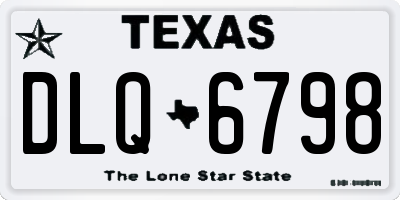 TX license plate DLQ6798