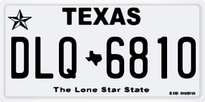 TX license plate DLQ6810
