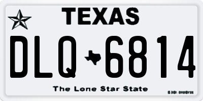 TX license plate DLQ6814