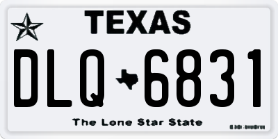 TX license plate DLQ6831
