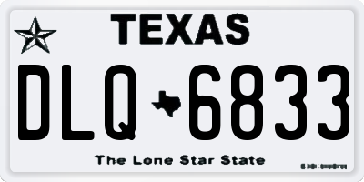 TX license plate DLQ6833