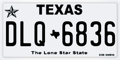 TX license plate DLQ6836