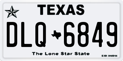 TX license plate DLQ6849