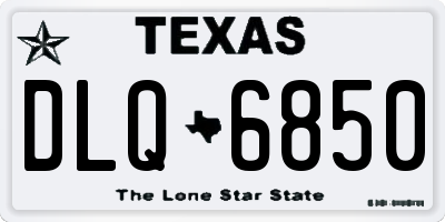 TX license plate DLQ6850