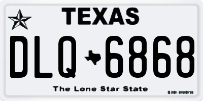 TX license plate DLQ6868