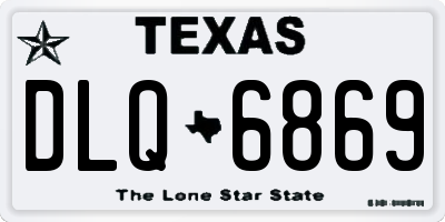 TX license plate DLQ6869