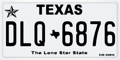 TX license plate DLQ6876